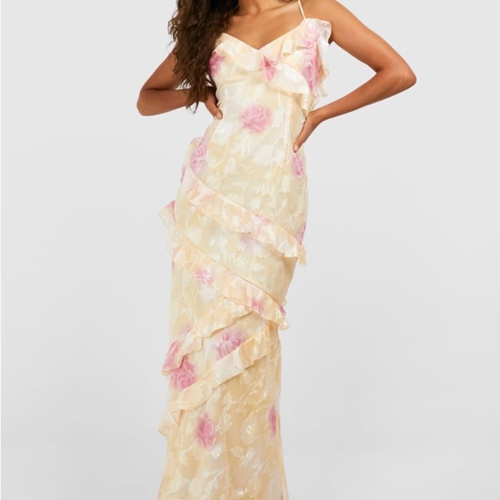 Floral Ruffle Maxi Dress